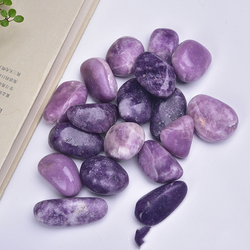 Natural Polished Lepidolite Tumbled Crystals Healing Stones For Sale